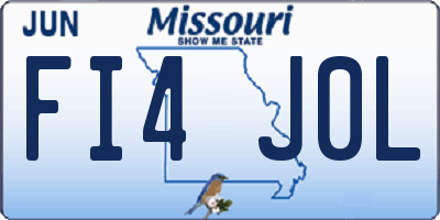MO license plate FI4J0L