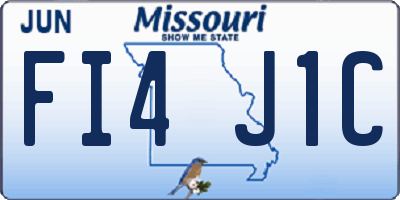 MO license plate FI4J1C