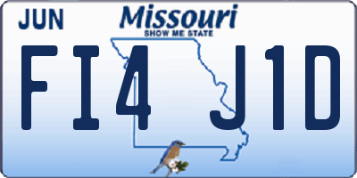 MO license plate FI4J1D
