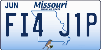 MO license plate FI4J1P