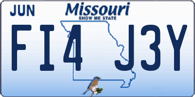 MO license plate FI4J3Y