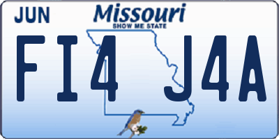 MO license plate FI4J4A