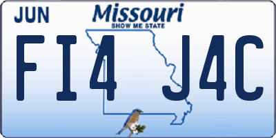MO license plate FI4J4C