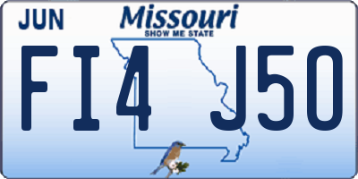 MO license plate FI4J5O