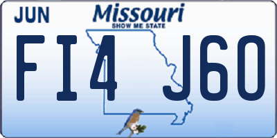 MO license plate FI4J6O
