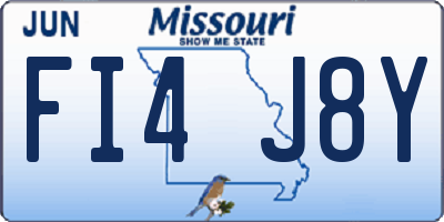 MO license plate FI4J8Y