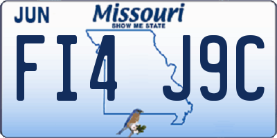 MO license plate FI4J9C