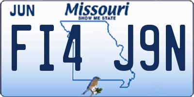 MO license plate FI4J9N