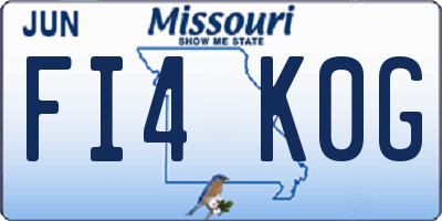 MO license plate FI4K0G