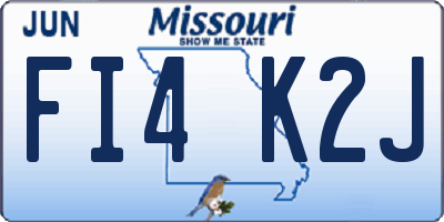 MO license plate FI4K2J