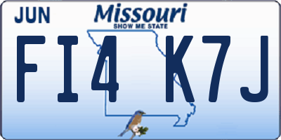 MO license plate FI4K7J
