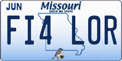 MO license plate FI4L0R