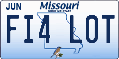 MO license plate FI4L0T