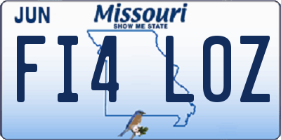MO license plate FI4L0Z
