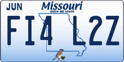 MO license plate FI4L2Z