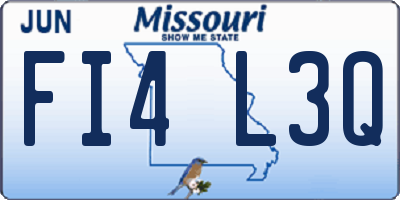 MO license plate FI4L3Q