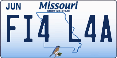 MO license plate FI4L4A