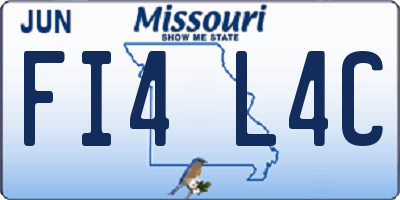 MO license plate FI4L4C