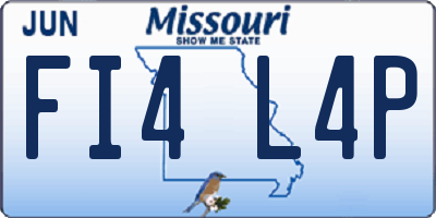 MO license plate FI4L4P
