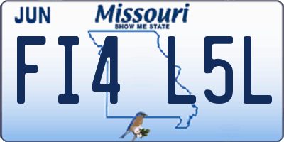 MO license plate FI4L5L