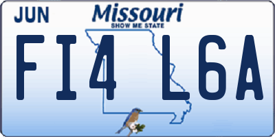 MO license plate FI4L6A