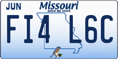 MO license plate FI4L6C