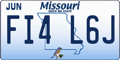 MO license plate FI4L6J