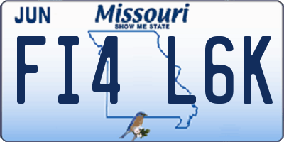 MO license plate FI4L6K