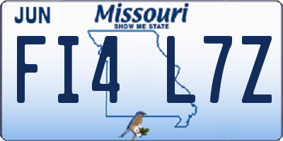 MO license plate FI4L7Z