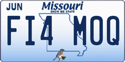 MO license plate FI4M0Q