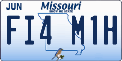 MO license plate FI4M1H