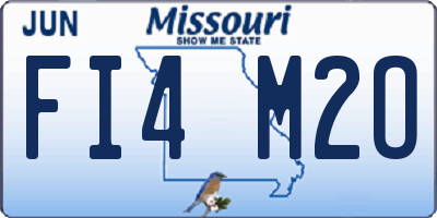 MO license plate FI4M2O