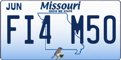 MO license plate FI4M5O