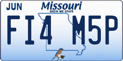 MO license plate FI4M5P