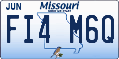 MO license plate FI4M6Q