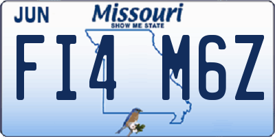 MO license plate FI4M6Z
