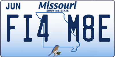 MO license plate FI4M8E