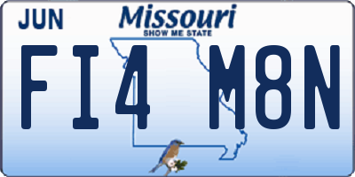 MO license plate FI4M8N