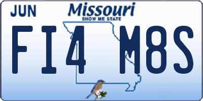 MO license plate FI4M8S
