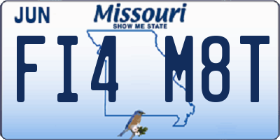 MO license plate FI4M8T