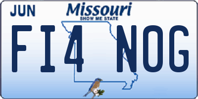 MO license plate FI4N0G