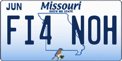 MO license plate FI4N0H