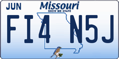 MO license plate FI4N5J