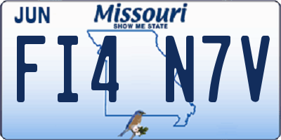 MO license plate FI4N7V