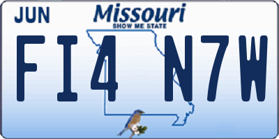 MO license plate FI4N7W