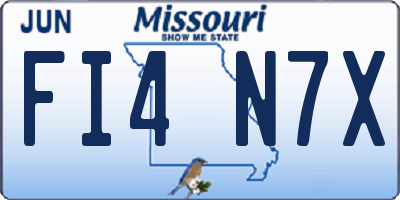 MO license plate FI4N7X