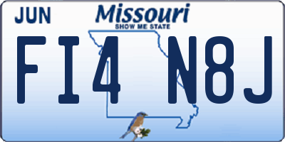 MO license plate FI4N8J
