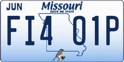 MO license plate FI4O1P