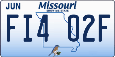 MO license plate FI4O2F