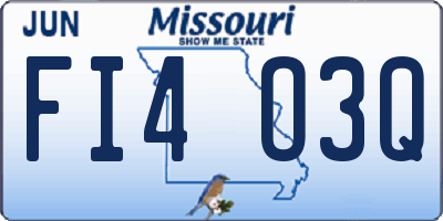 MO license plate FI4O3Q